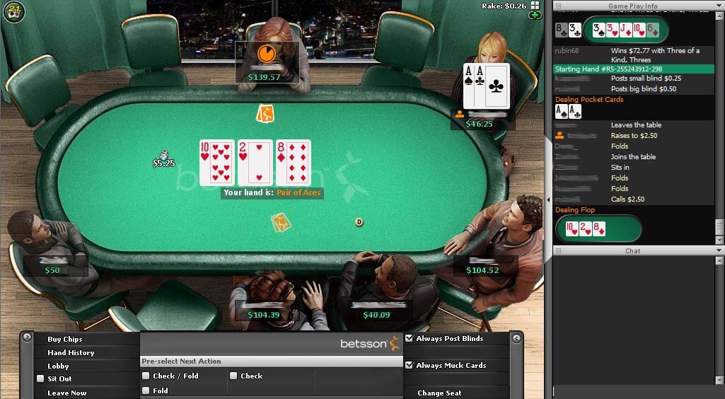 Betsson är ett bra ställe att spela poker